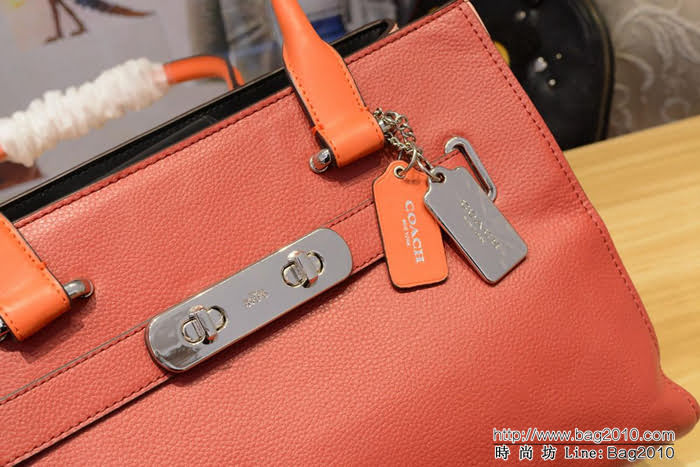 COACH蔻馳 原單正品 36514 荔枝紋牛皮 手提女包  Chz1447